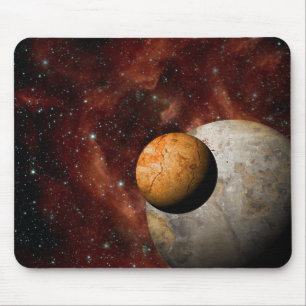 Tapis De Souris Grandes et petites planètes d'espace lointain
