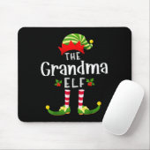 Tapis De Souris Grandma Christmas Elf Matching Pajama X-mas Party (Avec souris)