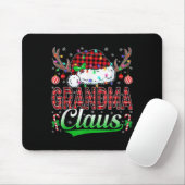 Tapis De Souris Grandma Claus Christmas Lights Matching Family Xma (Avec souris)
