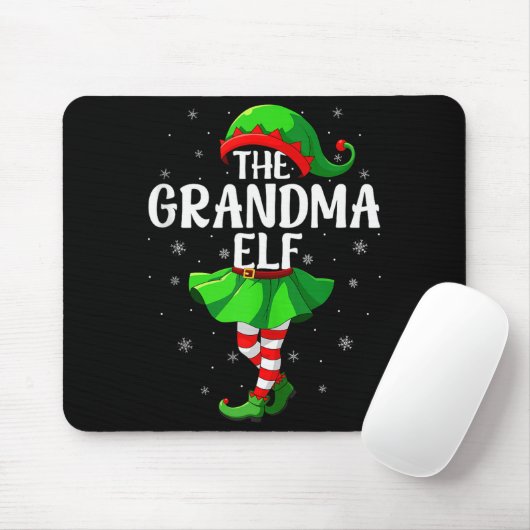 Tapis De Souris Grandma Elf Christmas Girls Women Elf Squad Xmas F (Avec souris)