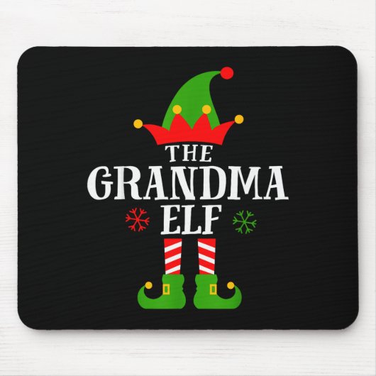 Tapis De Souris Grandma Elf Funny Matching Family Christmas Pajama (Devant)