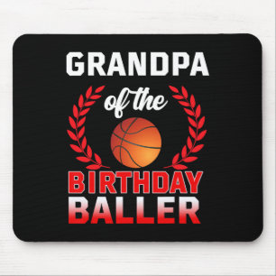 Tapis De Souris GRANDPA De Baller Basketball Anniversaire Thème Bd