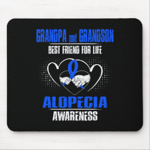 TAPIS DE SOURIS GRANDPA ET GRANDSON MEILLEUR AMI DE LIFE ALOPECIA