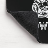 Tapis De Souris Grandpa Mows Funny Lawn Mower Father's Day Papa  (Coin)