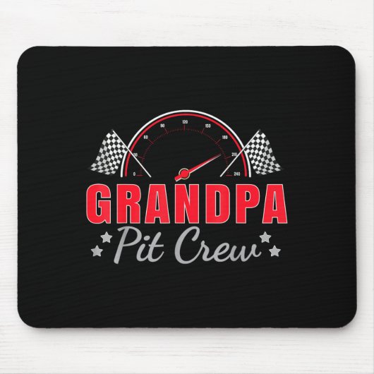 Tapis De Souris Grandpa T Crew Race Car Driver Birthday Party Raci (Devant)