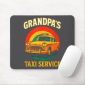 Tapis De Souris Grandpa's Taxi Service - Funny Driver Lover  (Avec souris)