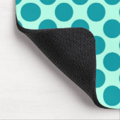 Tapis De Souris Grands points rétro - aqua et turquoise (Coin)
