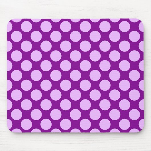 Tapis De Souris Grands points rétro - orchidée et violette (Devant)