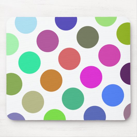 Tapis De Souris Grands Points Roses Et Bleus (Devant)