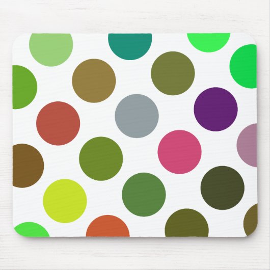 Tapis De Souris Grands Points Verts Et Brown (Devant)