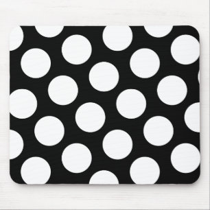 Tapis De Souris Grands pois noirs et blancs