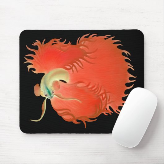 Tapis De Souris Grands poissons rouges Mousepad de Betta (Avec souris)