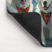 Tapis De Souris Grands Pyrénées Halloween Effrayant (Coin)