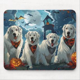 Tapis De Souris Grands Pyrénées Halloween Effrayant
