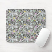 Tapis De Souris Granit blanc de texture de roche avec le nom en (Avec souris)