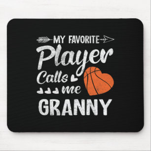 Tapis De Souris Granny Basketball Mon Joueur Favori M'Appelle Gran