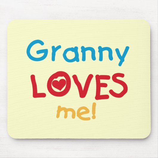 Tapis De Souris Granny Loves Me Tshirts et cadeaux (Devant)