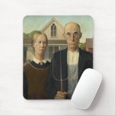Tapis De Souris Grant Wood - gothique américain (Avec souris)