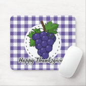 Tapis De Souris Grape on Violet Plaid (Avec souris)