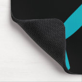 Tapis De Souris Graphique Avion en Bleu Aqua (Coin)