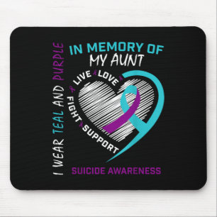 Tapis De Souris Graphique Coeur En Mémoire De La Sensibilisation A