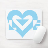 Tapis De Souris Graphique d'amour cool, Bleu (Avec souris)