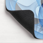 Tapis De Souris Graphique d'art fractal gris bleu Abstrait moderne (Coin)