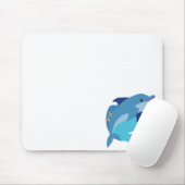 Tapis De Souris graphique dauphin (Avec souris)