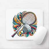 Tapis De Souris Graphique de badminton (Avec souris)