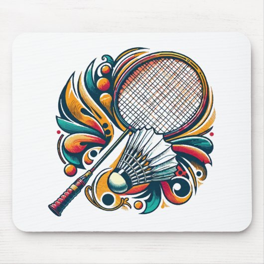 Tapis De Souris Graphique de badminton (Devant)
