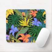 Tapis De Souris Graphique de fleur d'Aloha de Hawaii tropical (Avec souris)