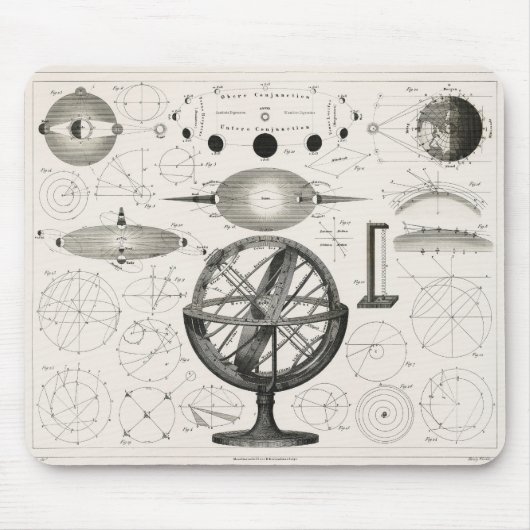 Tapis De Souris Graphique de lune alchimiste (Devant)