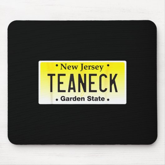 Tapis De Souris Graphique de plaque d'immatriculation Teaneck New (Devant)