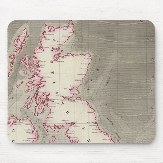 Tapis De Souris Graphique des marées Britanniques (Devant)