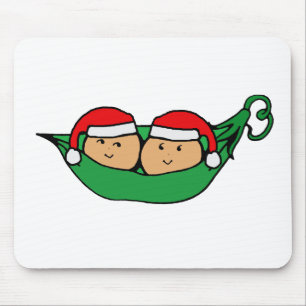 Tapis De Souris Graphique jumeau de Noël de cosse