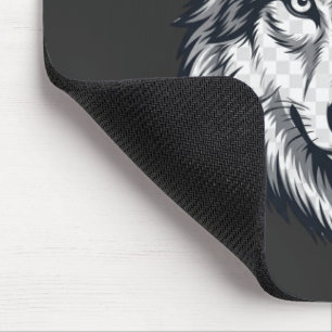 Tapis de souris graphique tête de loup solitaire f