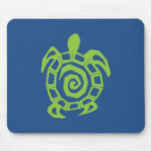 Tapis De Souris Graphique vert et bleu de tortue (Devant)