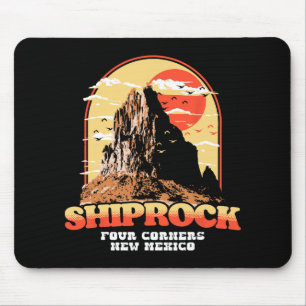 Tapis De Souris Graphique vintage de Shiprock Nouveau-Mexique - Qu