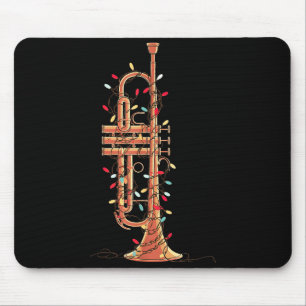 Tapis De Souris Graphiques de Noël de trompette Joueur amateur Vér