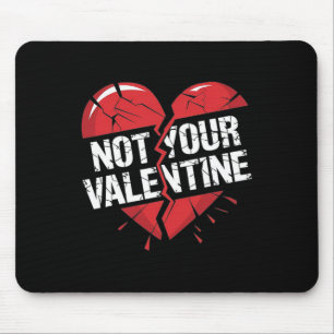 Tapis De Souris Graphisme Cœur Brisé Rouge Fêlé Pas Votre Saint-Va