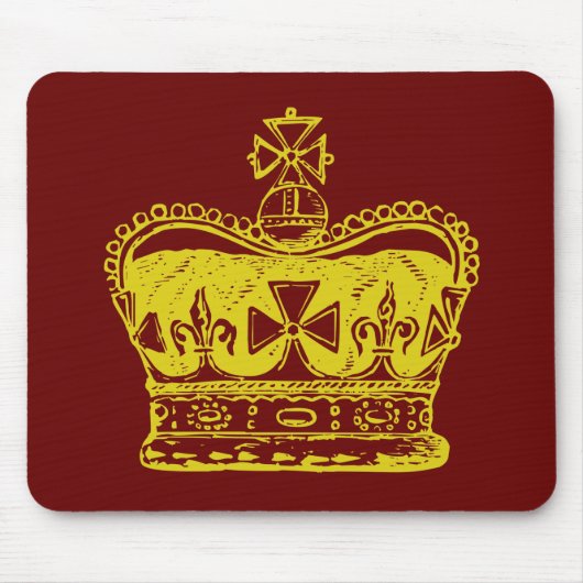 Tapis De Souris Graphisme Couronne Royale (Devant)