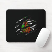 Tapis De Souris Graphisme de cœur et d'os de zombie (Avec souris)