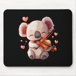 Tapis De Souris Graphisme de koala mignon jouant du violon pour la