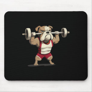 Tapis De Souris Graphisme de musculation Bouledogue Animal Fitness
