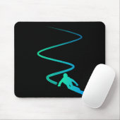 Tapis De Souris Graphisme de snowboard moderne (Avec souris)
