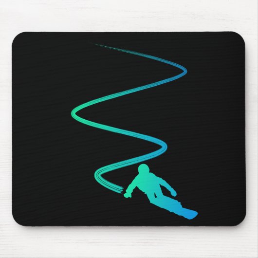 Tapis De Souris Graphisme de snowboard moderne (Devant)