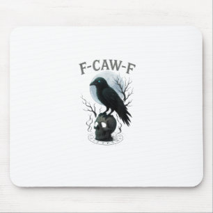 Tapis De Souris Graphisme Halloween crâne de corbeau corneille got