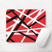 Tapis De Souris graphisme rouge, noir et blanc (Avec souris)