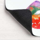 Tapis De Souris Gras Rainbow Lips Aquarelle Dessin maquillage beau (Coin)