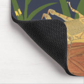 Tapis De Souris Grasshopper en Grass vert sur Arrière - plan bleu (Coin)